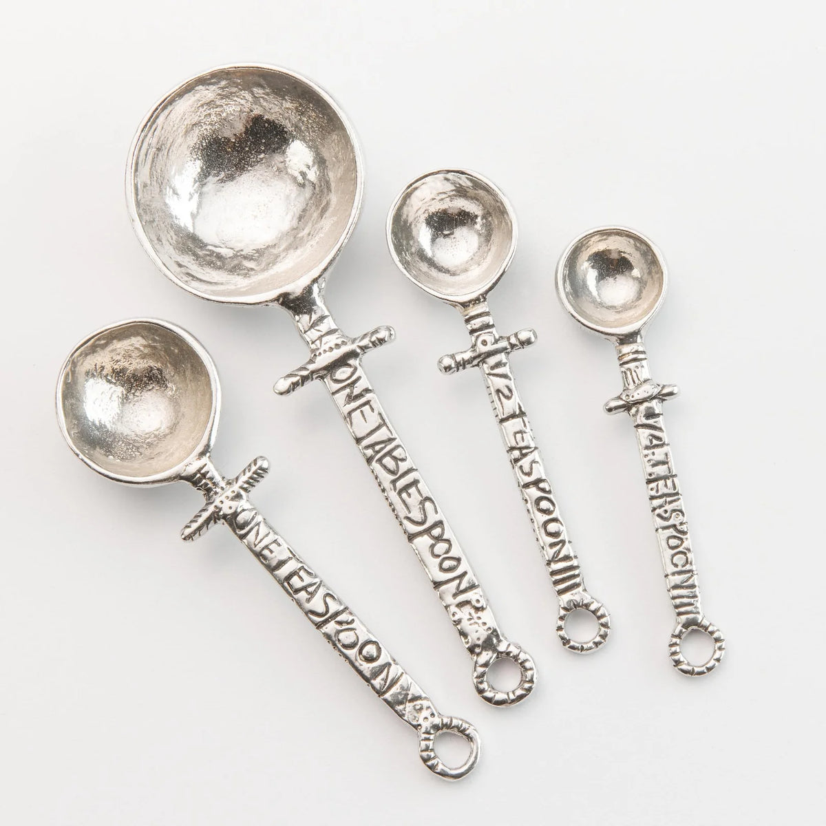 Handmade Pewter Measuring Spoons, Instruments