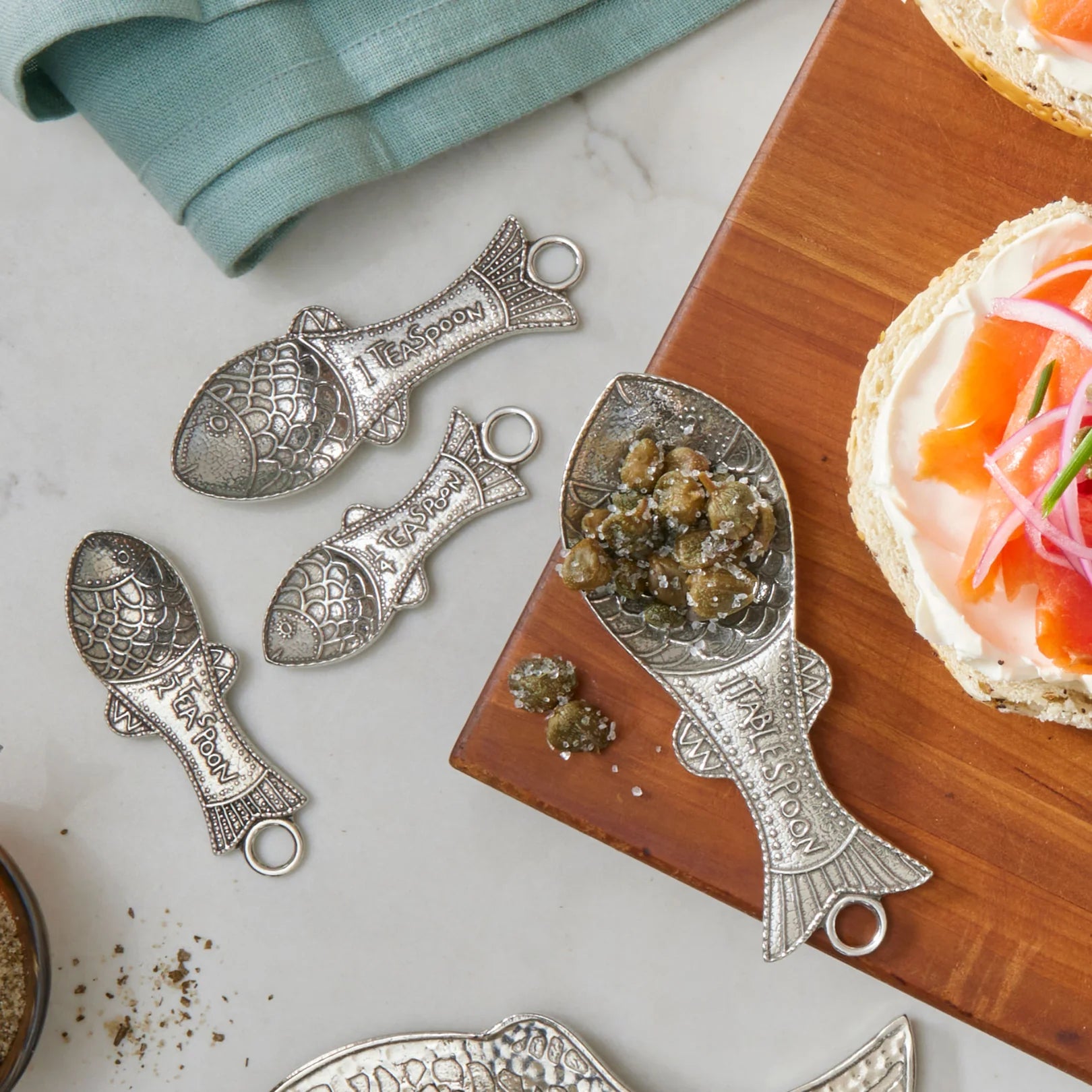 Shop Handcrafted Pewter Fish Measuring Spoons
