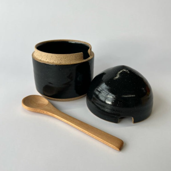 Black Sugar Bowl with Lid