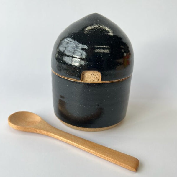 Black Sugar Bowl with Lid