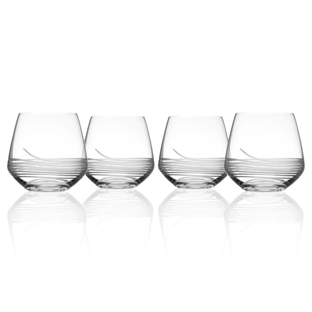 Register Mid-Century Stemless Wine Glasses, Home Bar