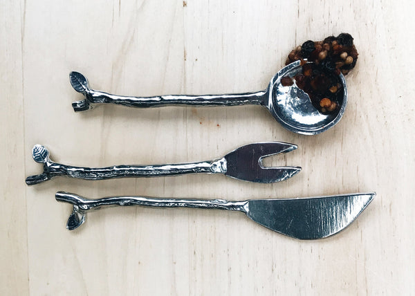 Trio of Mini Condiment Pieces (Spoon, Knife, Fork)