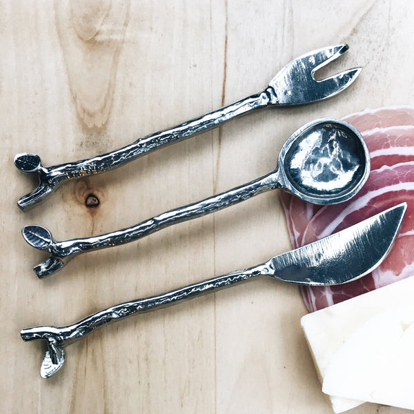 Trio of Mini Condiment Pieces (Spoon, Knife, Fork)