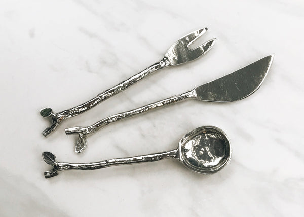 Trio of Mini Condiment Pieces (Spoon, Knife, Fork)